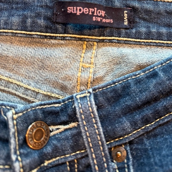 Levi’s 518 Superlow Bootcut Jeans W28 L30 Y2K Vintage Low Rise Stretch EUC - Picture 3 of 8